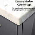 thumbnail image 3 of 30 in. W Dark Grey Bath Vanity with Marble Top / One Compartment & Easy - to - clean Surface, 3 of 4