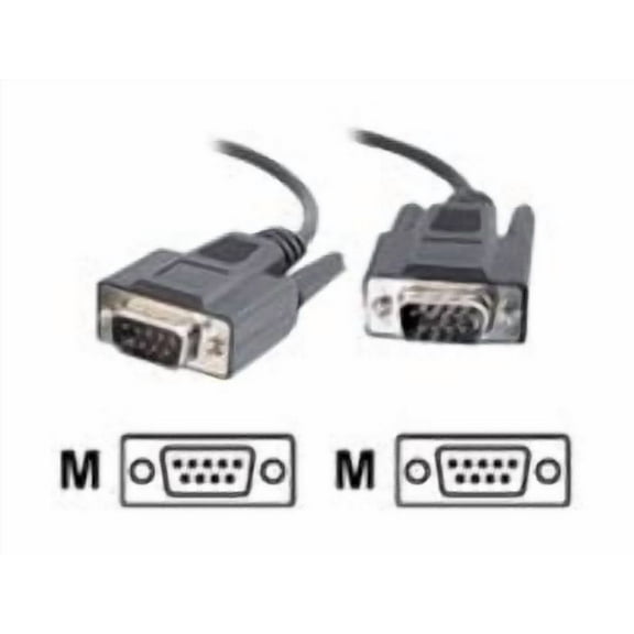 C2G 52087 DB9 M/M Serial RS232 Cable, Black (6 Feet, 1.82 Meters)
