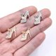 thumbnail image 2 of 10pcs Handmade Rhinestone Two Tone Ladies High Heels Pendant Pop Bracelet Earrings Accessories DIY Charm Jewelry Crafts Making, 2 of 5