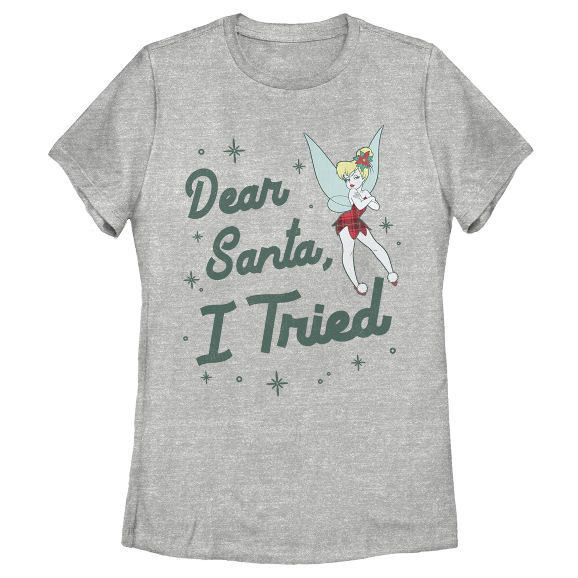 Women's Disney Peter Pan Tinker Bell Dear Santa, I Tried T-Shirt