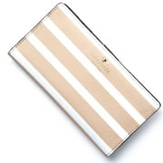 Kate Spade Hyde Lane Stripe Stacy Wallet PWRU5867 Classic Camel/Cream