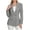 Gray, variant on Women Casual Jacket Lapel Collar Long Sleeve Lightweight Double Breasted Blazer Solid Classic Button Down Office Outerwear White XL
