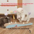 thumbnail image 1 of Dosaele 1pc Rocking Spring Cat Toy (Excluding Scratching Board) Feather & Sisal Rope Cat Teaser Stick Toy  Pet Supplies, 1 of 7