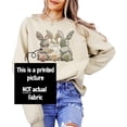 thumbnail image 4 of Camo 3 Easter Bunnies Sweatshirt for Women Teens & Kids Spring Family Matching Pullover White Sweatshirt Youth XS, 4 of 8
