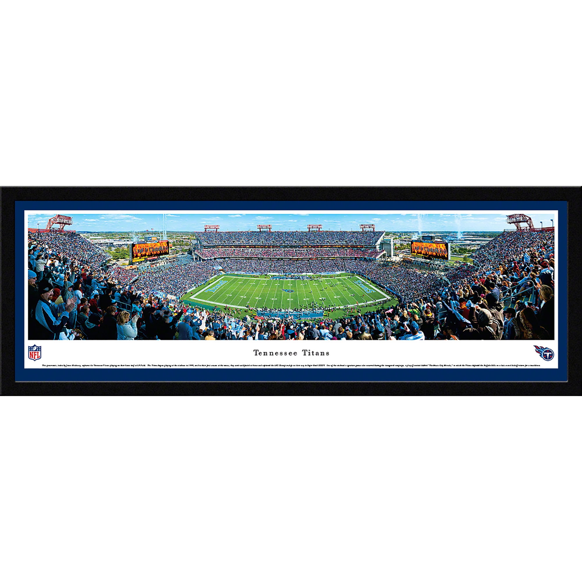 Tennessee Titans Panoramic Print 50 Yard Line at Nissan Stadium