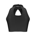 thumbnail image 4 of TiaoBug Kids Girls 2 Piece Hip Hop Street Jazz Dance Outfit Sleeveless Shiny Sequin Crop Top and Jogger Pants Black 8, 4 of 7
