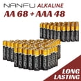 thumbnail image 1 of NANFU Pile Alcaline Haute Performance (68 AA & 48 AAA) avec Design Étanche, Durabilité Longue Durée, 1 of 2