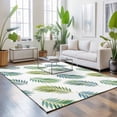 thumbnail image 3 of Area Rugs 3'x5', Green Blue Palm Leaf Carpet Runner Indoor Outdoor Rugs Home Decor Aesthetic, Summer Botanical Tropical Plants Non Slip Mats Washable Accent Rug for Living Room Bedroom, 3 of 8