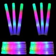 100PCS Foam Glow Sticks with 3 Modes Colorful Flashing, LED Light ...