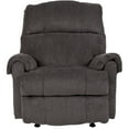 thumbnail image 3 of Contemporary Kelly Gray Super Soft Microfiber Rocker Recliner, 3 of 9