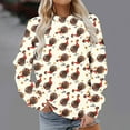 thumbnail image 2 of Frostluinai Sweatshirts for Women Gobble Til You Wobble T-Shirt Crewneck Long Sleeve Turkey Graphic Sweat Shirts for Fall, 2 of 6