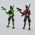 thumbnail image 5 of 2-Pack T13 Action Figure Already Assembled, Multi-Colored Titan 13 Action Figure Set with Laser Saber 3D Printed T 13 Lucky Robo Dummy Nova 13 Action Figures(Red&Green,2PCS), 5 of 7