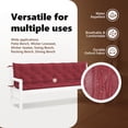 thumbnail image 4 of vidaXL Indoor/Outdoor Bench Cushions 2 pcs, Non-slip, Water-Repellent, Wine Red 78.7"x19.7"x2.8", 4 of 7