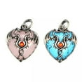 thumbnail image 6 of Heart Double Dragon Pendant Natural Crystal Chakra Quartz Skull Healing Reiki, 6 of 6