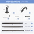 thumbnail image 6 of KoshiMe 1 Inch Grey Wrap-Around Curtain Rod, 144"-168" Heavy Duty Industrial Curtain Rods for Windows, Mount Wall or Ceiling,Easy Install, 6 of 7