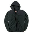 thumbnail image 3 of The American Outdoorsman Sherpa Lined Hoodie with Zipper and Pockets, Insulated Layer for Hiking and Camping in Cold Weather (Black Heather, Medium), 3 of 5