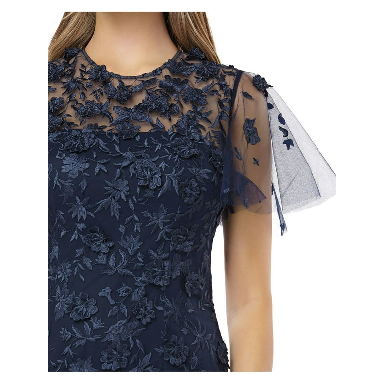 Carmen marc valvo navy dress hotsell
