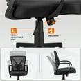thumbnail image 3 of Alden Design Adjustable Mesh Office Chair Mid Back with Wheels, Black, 3 of 12