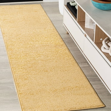 JONATHAN Y  Tumbling Solid Low-Pile Area Rug 2 X 16 - Mustard