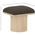 thumbnail image 3 of Meridian Furniture Pavilion Brown Boucle Fabric Bench/Stool, 3 of 7