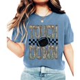 thumbnail image 4 of Camo Touchdown Football Shirt for Men Women & Teens Game Day Checkered Tailgate Graphic Tee Blue Jean Shirt Medium, 4 of 7