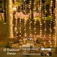 thumbnail image 3 of Cortina navideña JMEXSUSS 600 LED para exteriores, color blanco cálido, 3 of 9