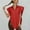 Red, variant on Womens Workout Tops Detachable Dickey Collar Half Sleeve Oversized Tshirts for Women Blue M