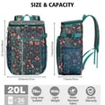 thumbnail image 3 of Travel Cooler Bag - Pioneer Flower Floral Print Pattern Camping Beer Cooler Backpack with Bottle Opener- Waterproof Insulated Picnic Backpacks - Cooler Bag for Beach, 3 of 6