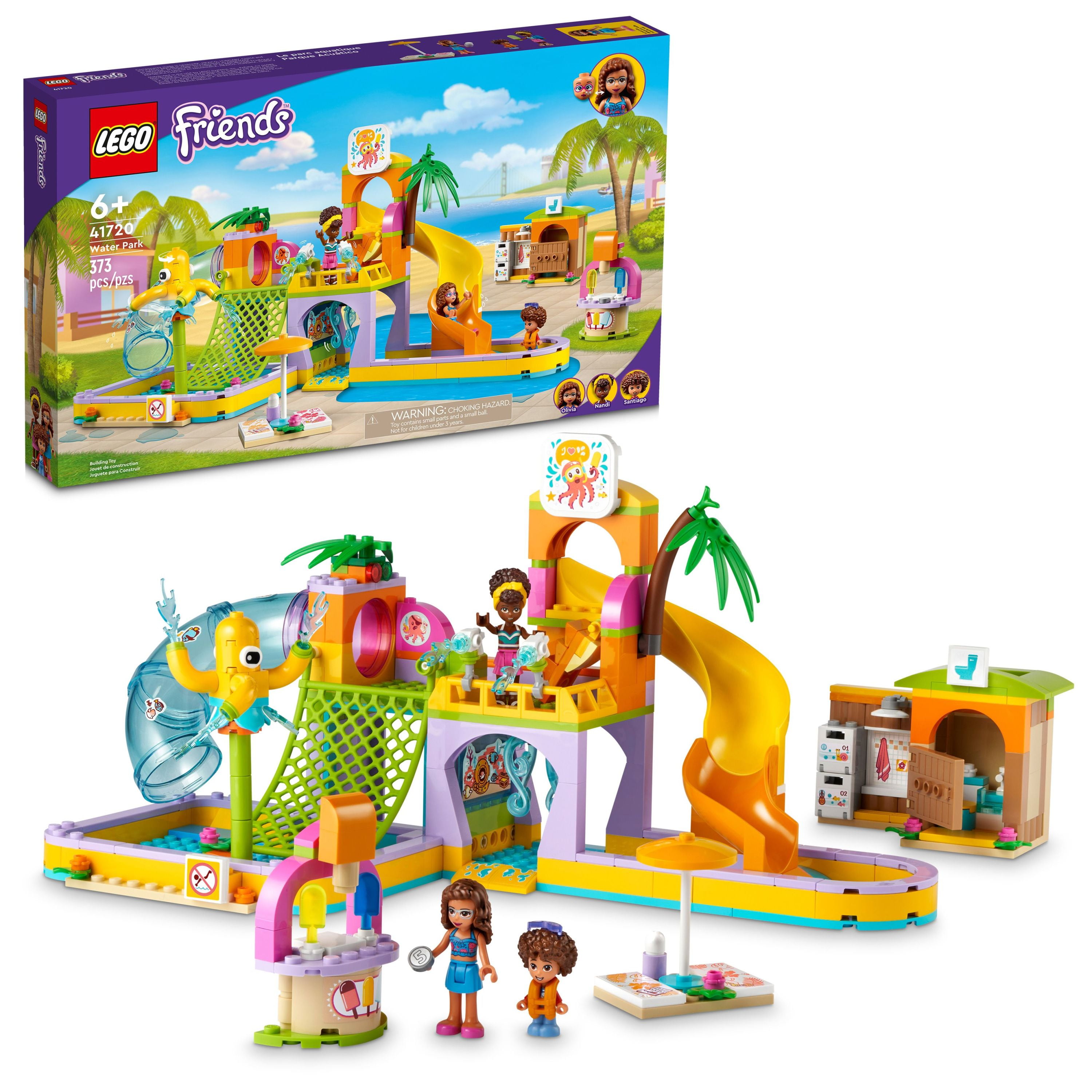 LEGO 41720 Friends Water Park Set 41720 Swimming Pool and Slides, Heartlake City Summer Toy for Kids Aged 6 Plus, Birthday Gift Idea