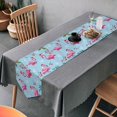 thumbnail image 4 of GZHJMY Christmas Flamingo Snowflake Table Runner Seasonal Table Cloth Runner for Kitchen Dining Table Wedding Party Holiday Coffee Dining Home Decor 13 x 70 Inches, 4 of 7