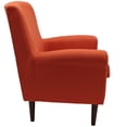 thumbnail image 3 of Fox Hill Trading Ellis 17.5"H Fabric Rolled Arm Lounge Chair in Orange, 3 of 4
