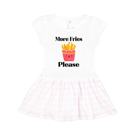 

Inktastic Funny French Fry More Fries Gift Toddler Girl Dress