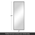 thumbnail image 2 of Dubbin Floor Standing Rectangle Full Length Body Mirror Black, 2 of 7