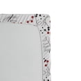 thumbnail image 2 of Ambesonne Flower Fitted Sheet, Curvy Dotted Branches, Twin XL Size, Red Black White, 2 of 2