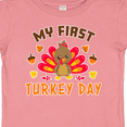 thumbnail image 4 of Inktastic My First Turkey Day with Turkey and Leaves Boys or Girls Baby T-Shirt, 4 of 5