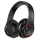 thumbnail image 1 of Audífonos plegables Bluetooth 5.0 Audífonos inalámbricos y con cable con luz de respiración Soporte Eccomum  Negro, 1 of 7