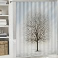 thumbnail image 5 of JEUXUS Black and White Tree Shower Curtain - Multiple Sizes White, 5 of 6