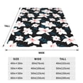 thumbnail image 3 of Honeii Lilies Flowers Print Fleece Blanket - Throw Blanket for Bed, Sofa, Couch, Camping, and Travel , Microplush Ultra Soft Warm Blanket-60"x50", 3 of 7