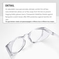 thumbnail image 3 of Gafas de seguridad redondas con estilo antivaho, protectores laterales, protección ocular UV, gafas de bloqueo de luz azul HD, cómodas gafas de laboratorio transparentes (blanco), 3 of 5