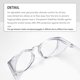 thumbnail image 3 of Gafas de seguridad redondas con estilo antivaho, protectores laterales, protección ocular UV, gafas de bloqueo de luz azul HD, cómodas gafas de laboratorio transparentes (blanco), 3 of 5