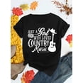 thumbnail image 1 of Fashionable Guitar Pattern Country Music T-Shirt R195, for Men & Women, up to Size 5XL, 1 of 4