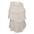 thumbnail image 2 of eVogues Plus Size Tiered Knit Top Ivory, 2 of 4