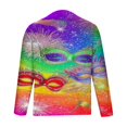 thumbnail image 3 of Jinhomg Holiday Tees for Men Novelty Funny Mardi Gras Graphic Party Shirts Big and Tall Comfy Long Sleeve Crew Neck T-Shirts Carnival Themed Streetwear Multicolor XXXL, 3 of 5