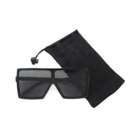 Aviator Oversized Square Flat Top Fashion Unisex Sunglasses