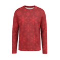 thumbnail image 3 of Christmas Men Round Neck Long Sleeve Pullover Top, Novelty Printed Xmas Festive Casual Wear, Comfortable Winter Party Shirts, Stylish Daily Outfit For Holiday Red 2XL, 3 of 7