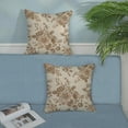 thumbnail image 3 of Brown Pillow Covers 18x18 Inch 2 Pcs Tan Vintage Floral Decor Throw Pillows Fall Chinoiserie Flower Leaves Plant Seasonal Outdoor Decoration Pillowcase Linen Cushion Cover for Couch Sofa Bed, 3 of 6