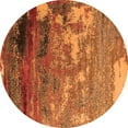 thumbnail image 1 of Ahgly Company Indoor Round Oriental Orange Industrial Area Rugs, 4' Round, 1 of 4
