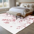 thumbnail image 4 of 8'x10' Area Rugs, Pink Leaves Indoor Outdoor Area Rug for Living Room Bedroom, Summer Botanical Washable Bathroom Rugs Kitchen Floor Carpet Mats Home Decor Aesthetic, 4 of 8