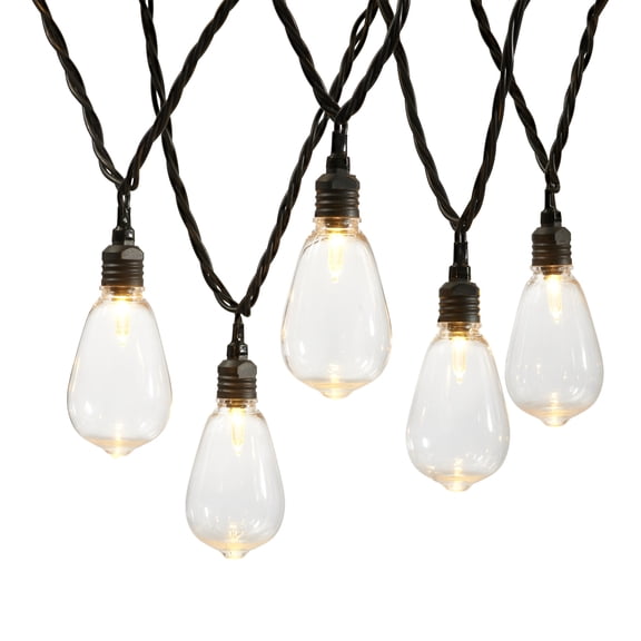Mainstays 30-Count Color-Changing LED Plastic Edison Outdoor String Lights with 4 Lighting Functions