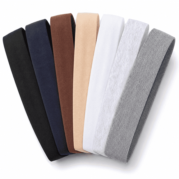 7 Pack Non-Slip Headbands for Women, Soft Stretchy Sports Headbands for Workout, Yoga, Running, Fitness & Daily Wear